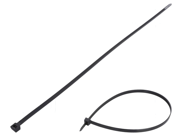 Kabelbinder; L: 450mm; W: 7,6mm; polyamide; 667N; zwart; Ømax: 130mm Kabelbinder; L: 450mm; W: 7,6mm; polyamide; 667N; zwart; Ømax: 130mm